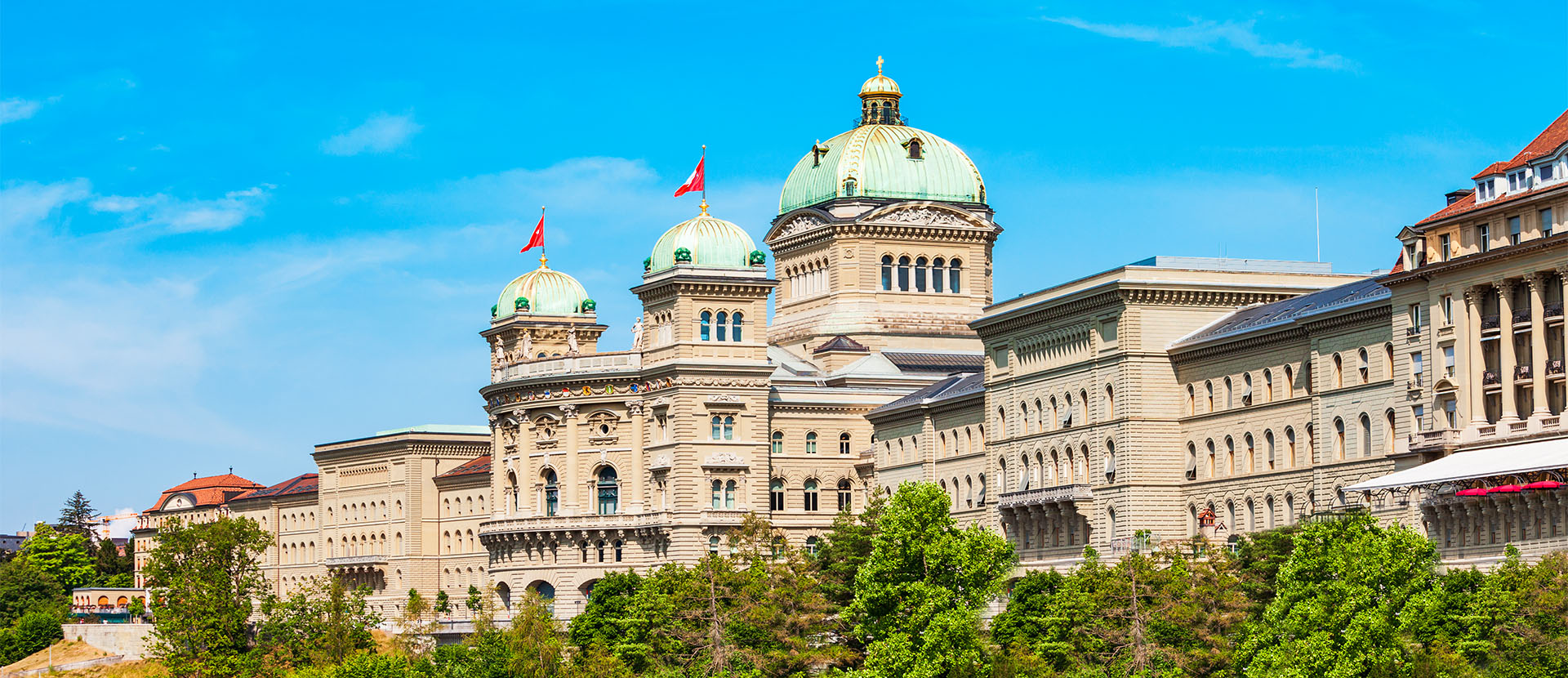Blick auf das Schweizer Parlamentsgebäude Blick auf das Schweizer Parlamentsgebäude